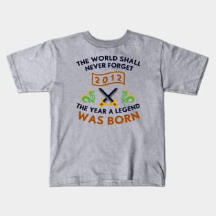 2012 The Year A Legend Was Born Dragons and Swords Design Kids T-Shirt